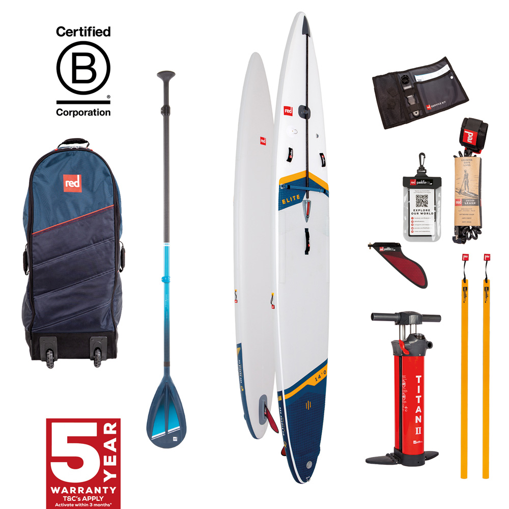 red paddle Elite 14.0 ensemble de sup gonflable blanc 1