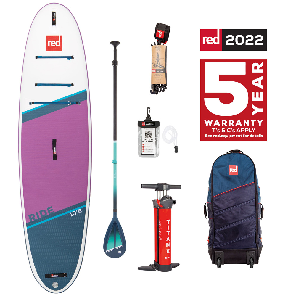 red paddle Ride CT 10.6 ensemble de sup gonflable violet 4