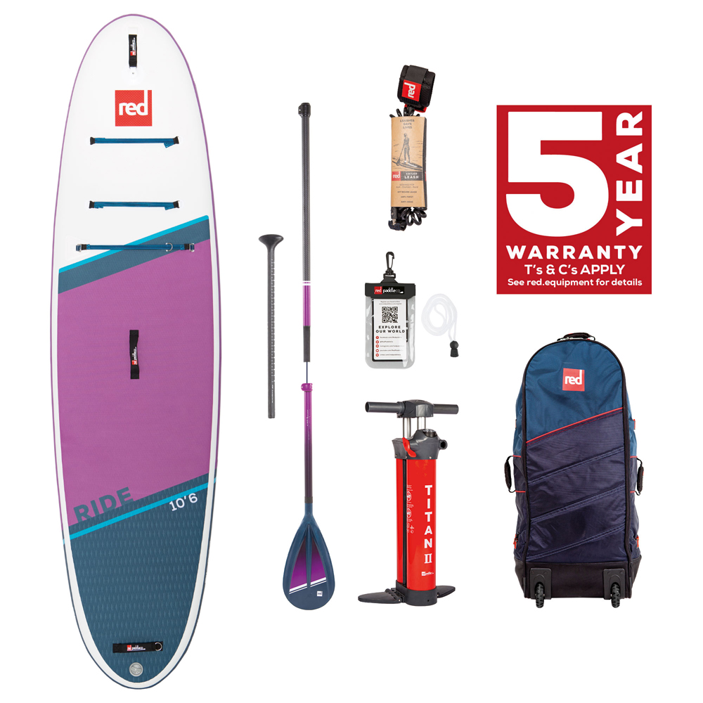 red paddle Ride HT 10.6 ensemble de sup gonflable violet 4