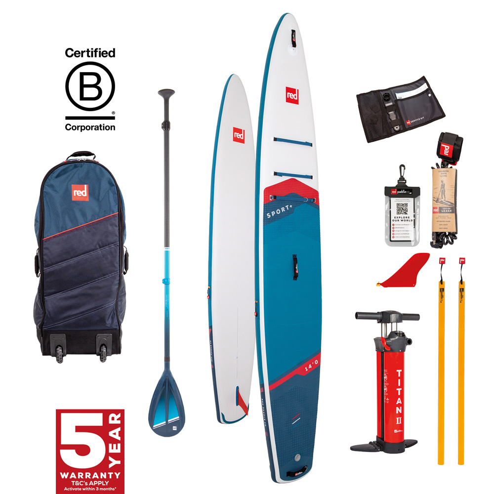 red paddle Sport+ HT 14 ensemble de sup gonflable bleu 1