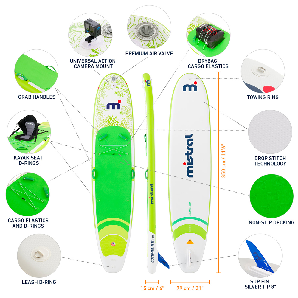 Mistral Cozumel 11.6 ensemble de sup gonflable 5