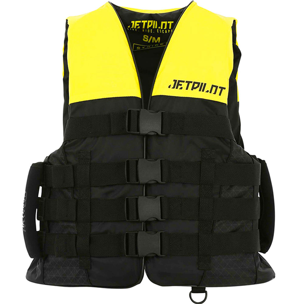 Jetpilot Strike gilet de sauvetage nylon jaune avec poignées super adhérentes 1