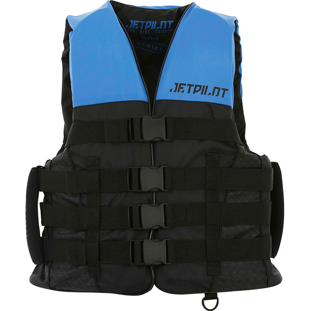 Jetpilot Strike gilet de sauvetage nylon bleu avec poignées super adhérentes 4