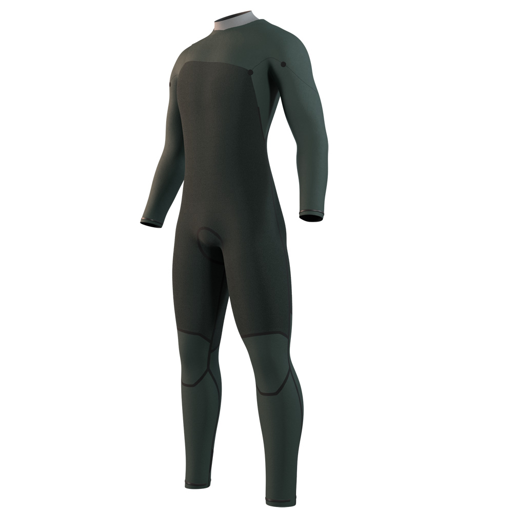 Mystic Motion Fullsuit 4/3mm combinaison homme noire avec fermeture avant 3