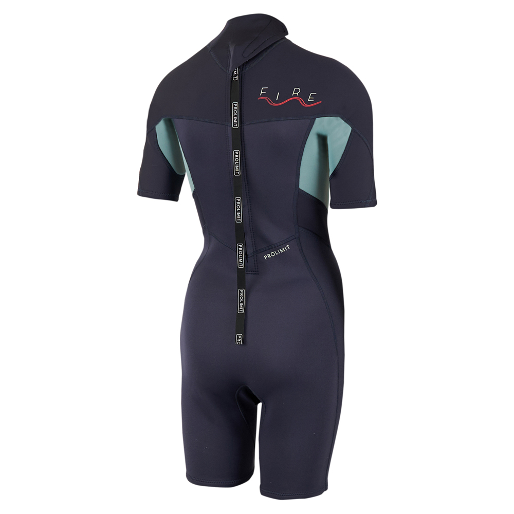 Prolimit Fire shorty 2/2 mm backzip combinaison femme bleu 3