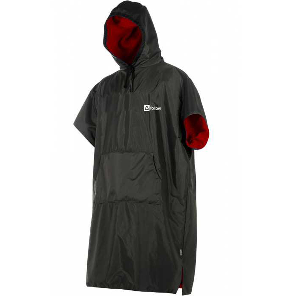 Poncho de pluie à capuche noir